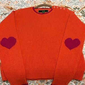 C. Wonder Vibrant Orange Sweater with heart elbows